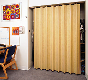 Center Stacking Accordion Closet Door